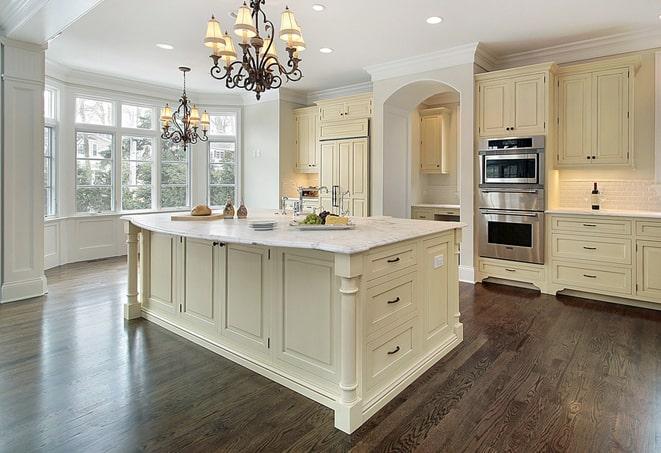 sleek and stylish laminate flooring in contemporary apartment in Apple Valley, MN